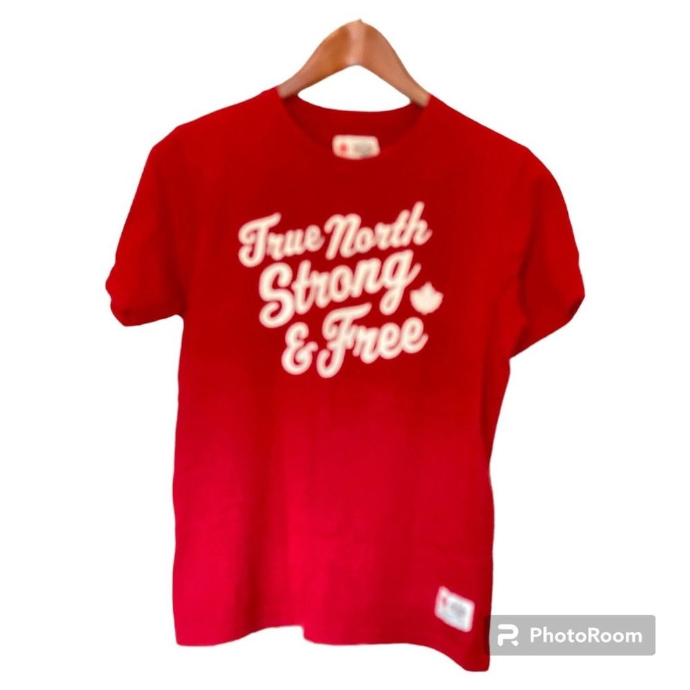 Canada True North Strong & Free Hudson's Bay Co. Red Olympics Boys 10/12 T-Shirt